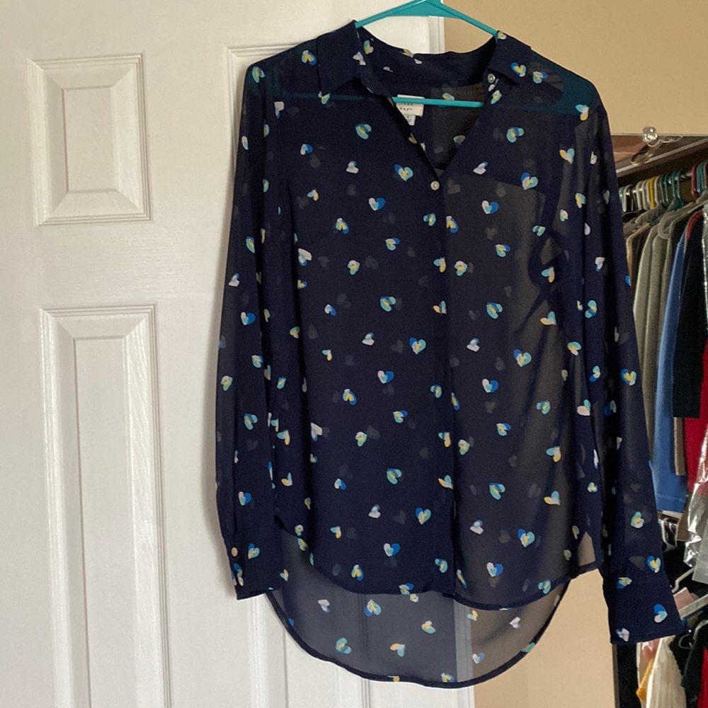 Size small navy blouse